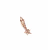 Monorecchino Scattino Ovale Stella Doppia COLORE ARGENTO Rosè COLORE ZIRCONI zirconi bianchi