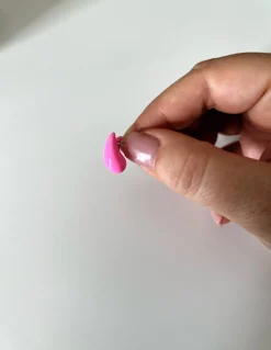 Orecchini a Goccia Rosa Smaltati