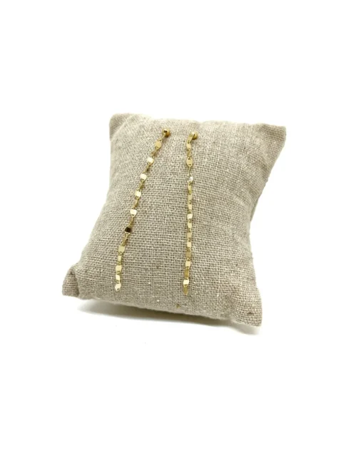 Orecchini a Lobo Maglia Sfaccettata COLORE ARGENTO Dorato LUNGHEZZA CATENINA 6 cm