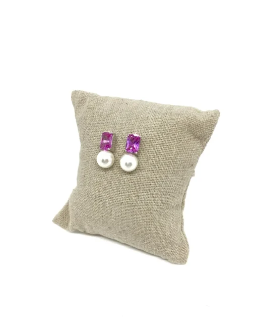 Orecchini Spring Perla e Pietra COLORE PIETRA fucsia