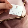 Set di Orecchini Quadratino Madreperla COLORE ARGENTO Bianco