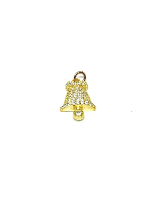 Soggetto Campanella di Zirconi COLORE ARGENTO Dorato COLORE ZIRCONI zirconi bianchi