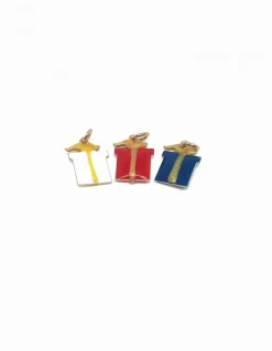 Soggetto Pacchettino Regalo COLORE ARGENTO Rosè COLORE SMALTO rosso