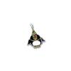 Soggetto Pinguino Smaltato COLORE ARGENTO Bianco